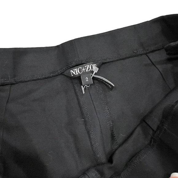 Nic & Zoe Black Straight Leg Crop Trousers 2 - Picture 3 of 3